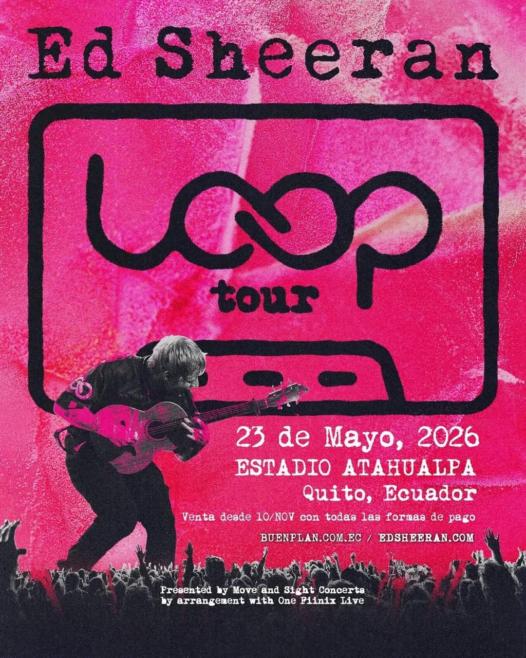 Ed Sheeran suma nuevas localidades y un segundo escenario para su concierto en Quito
